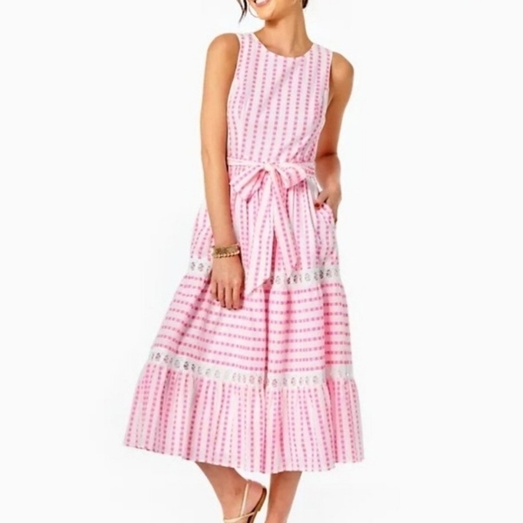Lilly pulitzer Maybella tiered Midi dress size 4. - Picture 1 of 12